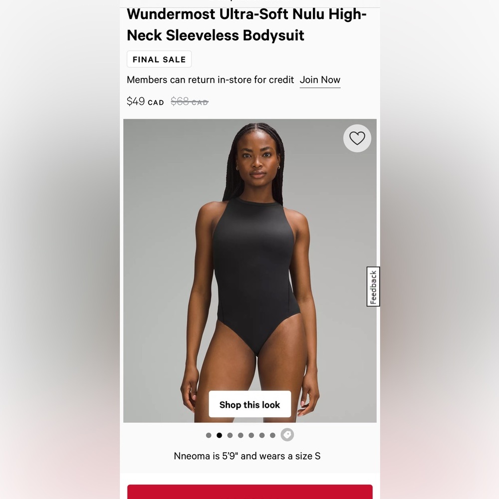 Lululemon Ultra Soft Nulu Bodysuit